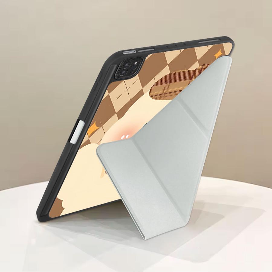 Cute Duck Cool Holder Cover Tablet Case For iPad Air 4 5 M3 M2 1 2 M4 11inch Mini 6 7 Pro 2025 Pro 11th 10th 9th 8th 7th