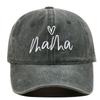 Washed Cotton Mama Heart Embroidery Caps Adjustable Outdoor Sunscreen Hats Baseball Cap  Gifts