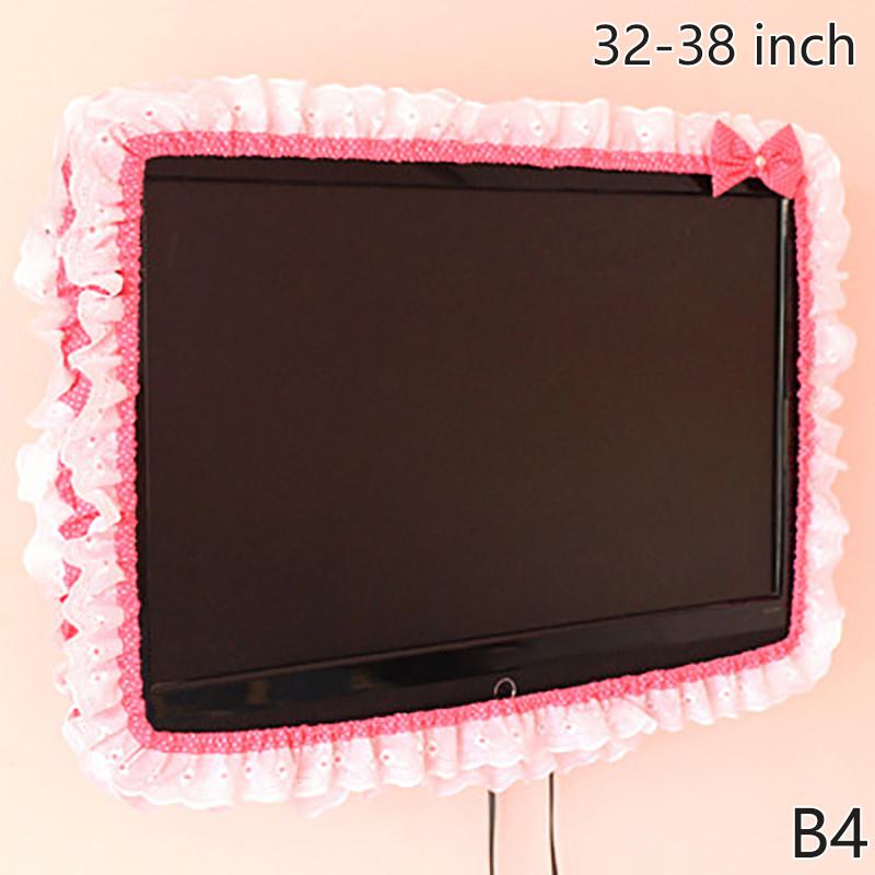 Estilo Fada 24-38 Polegadas Capa Protetora de Pó para TV Monitor de Computador Proteção Adesivo Montado na Parede Mesa Tela Curva Tecido Macio Artesanato