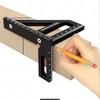 3D Multi Angle Aluminum Red Measuring Ruler 45/90 Degree Woodworking Square Protractor Drawing Line Miter Triangle Layout Tool