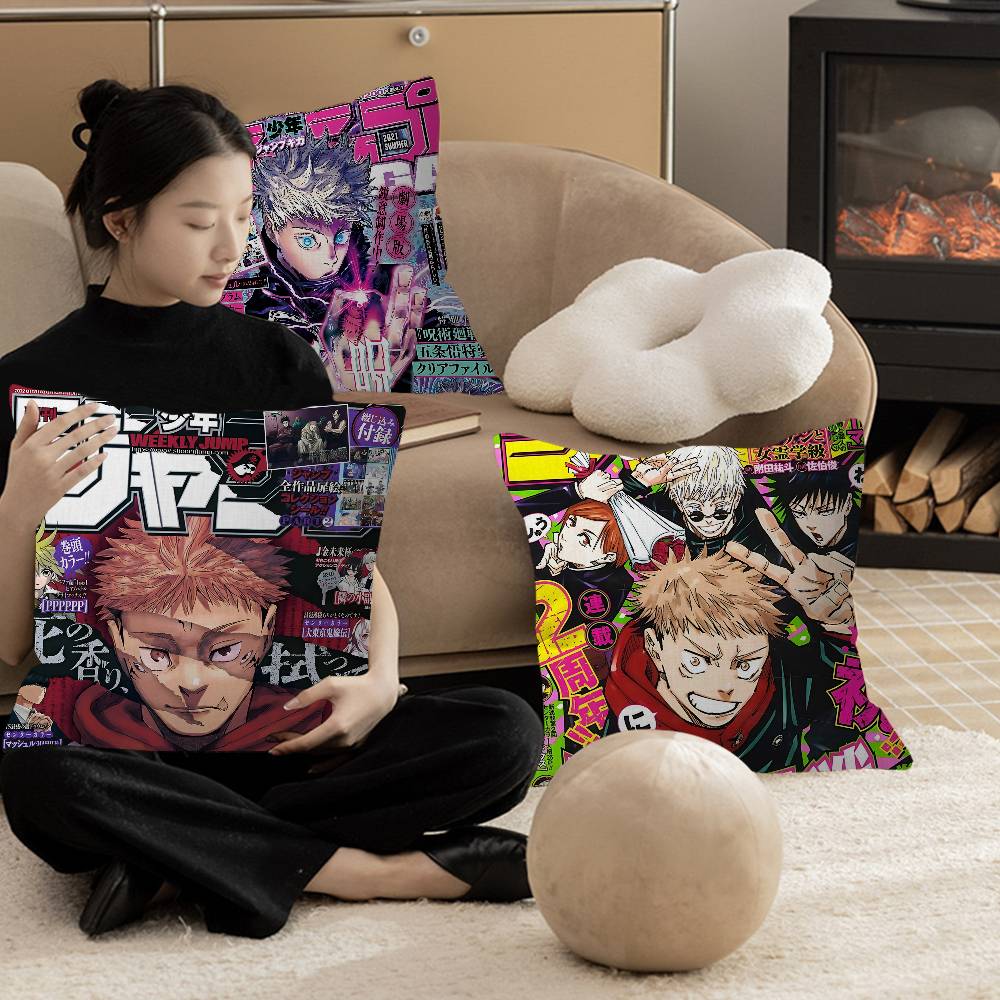 Jujutsu Kaisen Anime Kissenbezug Kissenbezug Polsterung Sofa Dekokissen Heimdekor Kissenbezug