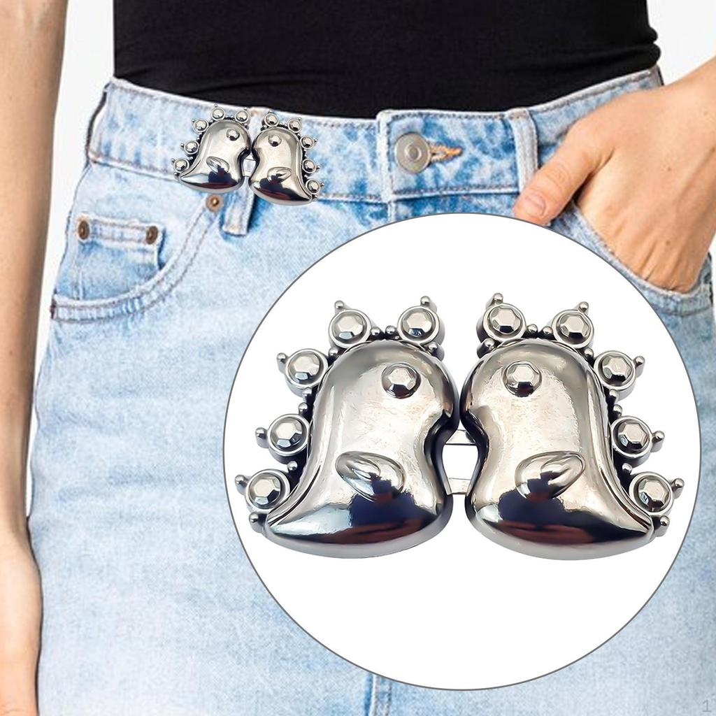 Adjustable Waist Buckle Jeans Button Pin Instant Adjust Pants Fashion No Sewing Required