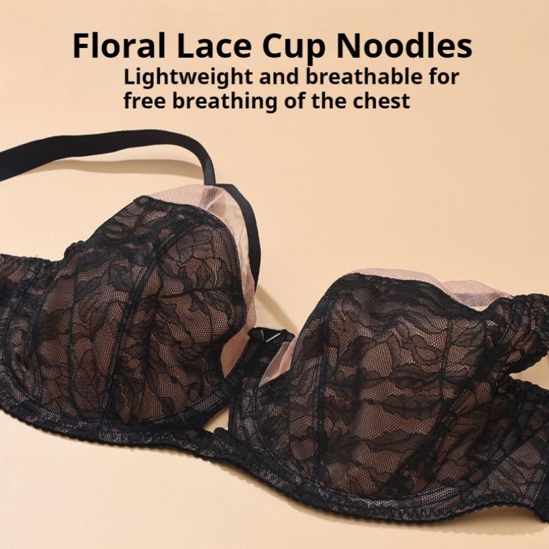 Hot-selling Plus-size Lingerie, Full-cup Lace Bras That Make Busts Look Smaller