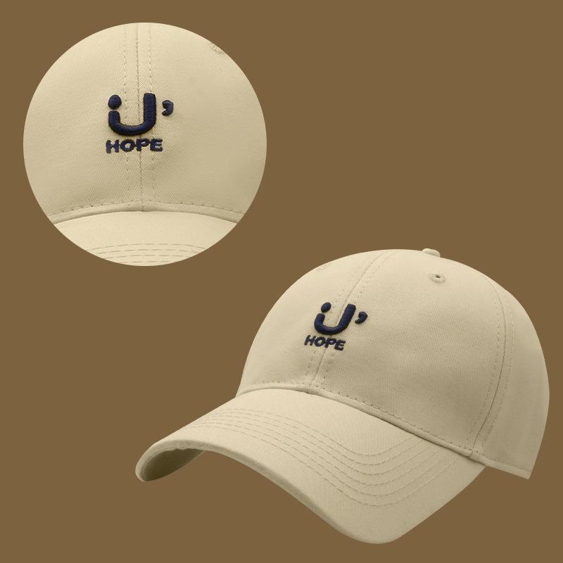 Korean Version New Versatile Letter Embroidered Soft Top Baseball Hat for Women's Spring and Summer Casual Outdoor Sun Protection Baseball Cap