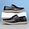 Business and Leisure Men's Leather Shoes 2025 New One-pedal Breathable Shoes Men's Trend Versatile Non-slip Soft-soled Men's Shoes