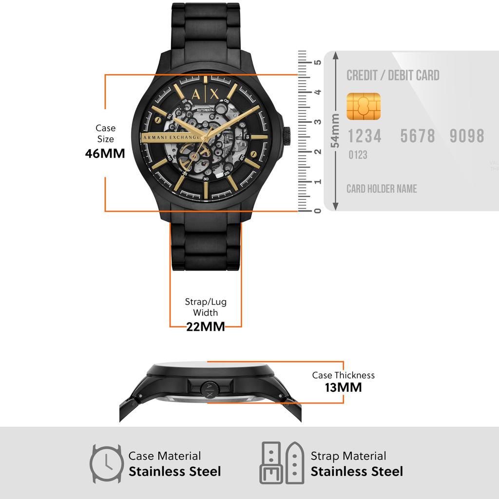 Armani Exchange AX2463 Black AX Men's Watch,