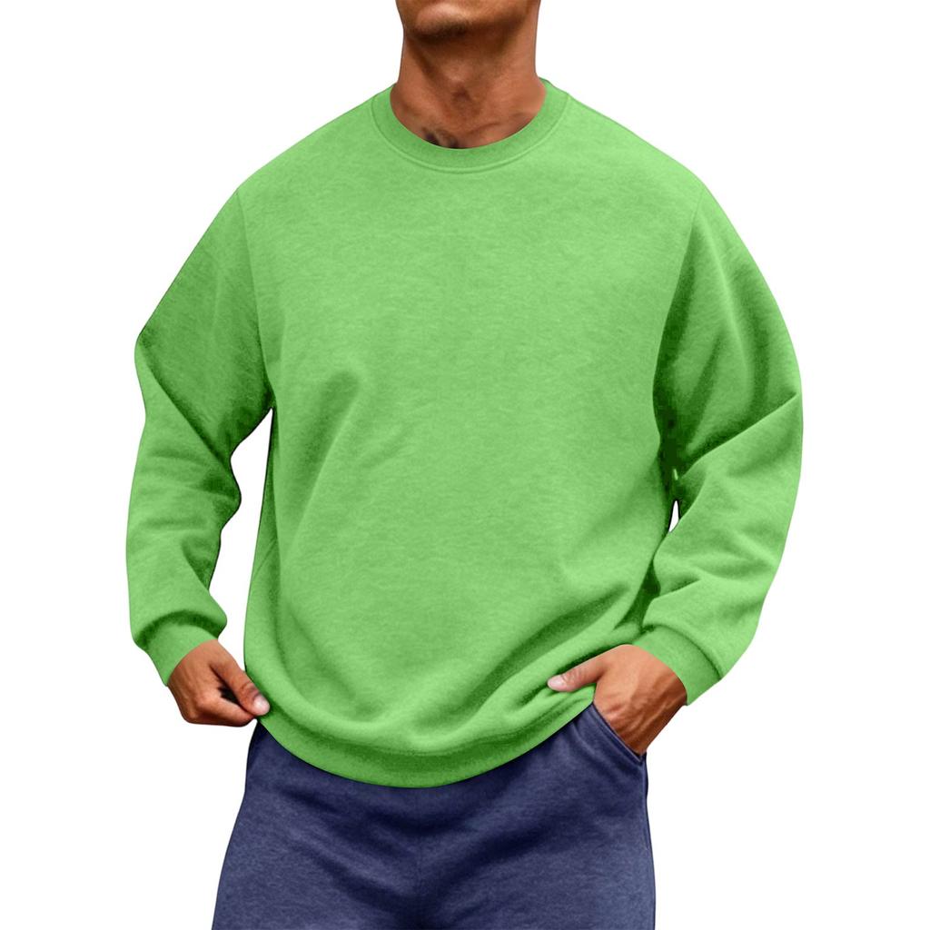 Herren Sweatshirt mit Rundhalsausschnitt und langen Ärmeln, lässiger Pullover für den Alltag
