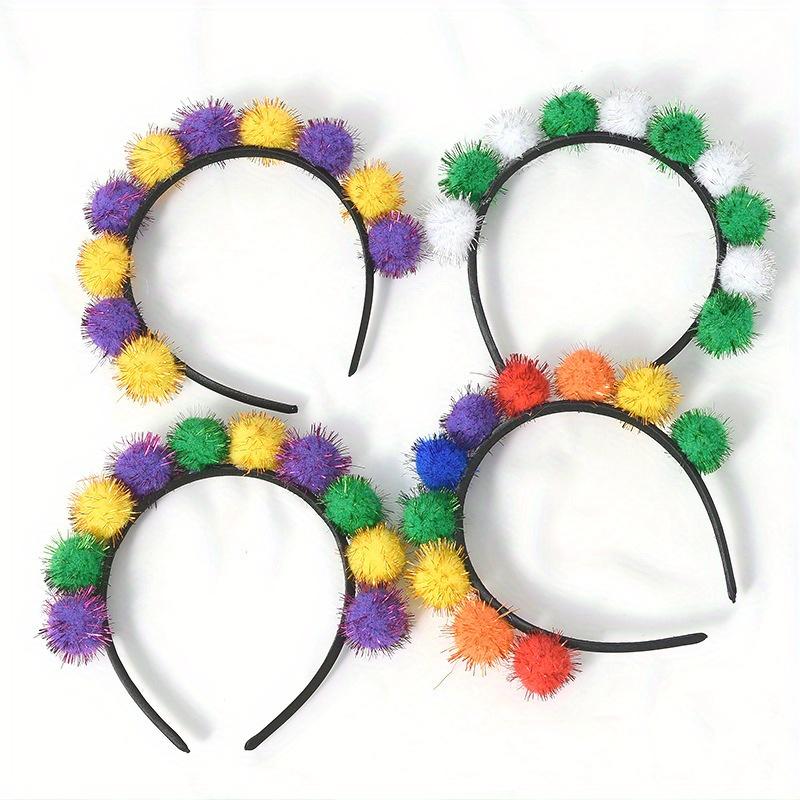 1pc Festival Decoration Headband, Plush Ball Hair Accessory, Scallion Ball Hair Accessory, Party Decoration,Hair Bands for Women