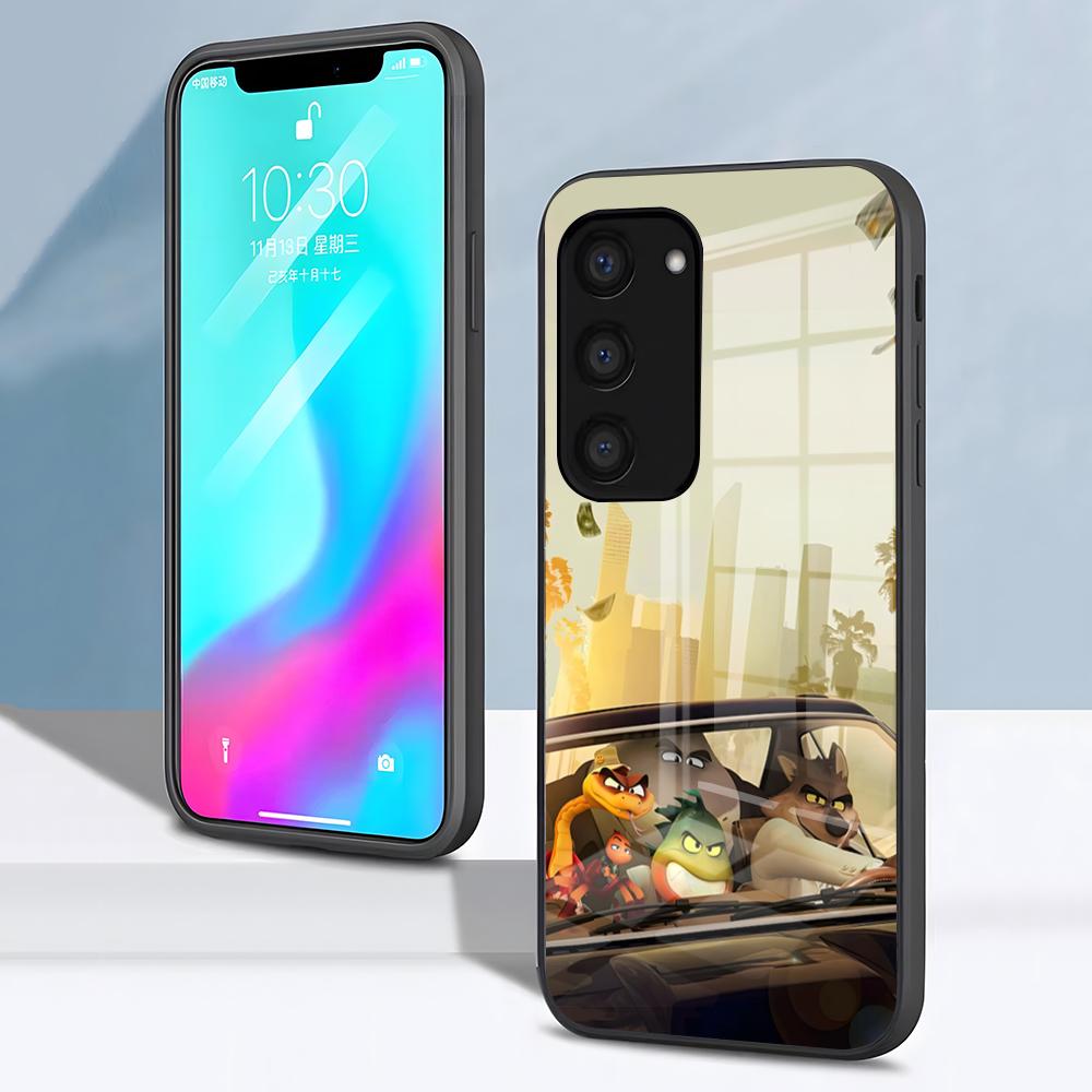 

T-The Bad Guys Phone Case For Samsung S26 S25 S24 FE S23 S22 S21 Plus S20 Ultra Note20Ultra Black Glass Cover Galaxy S25