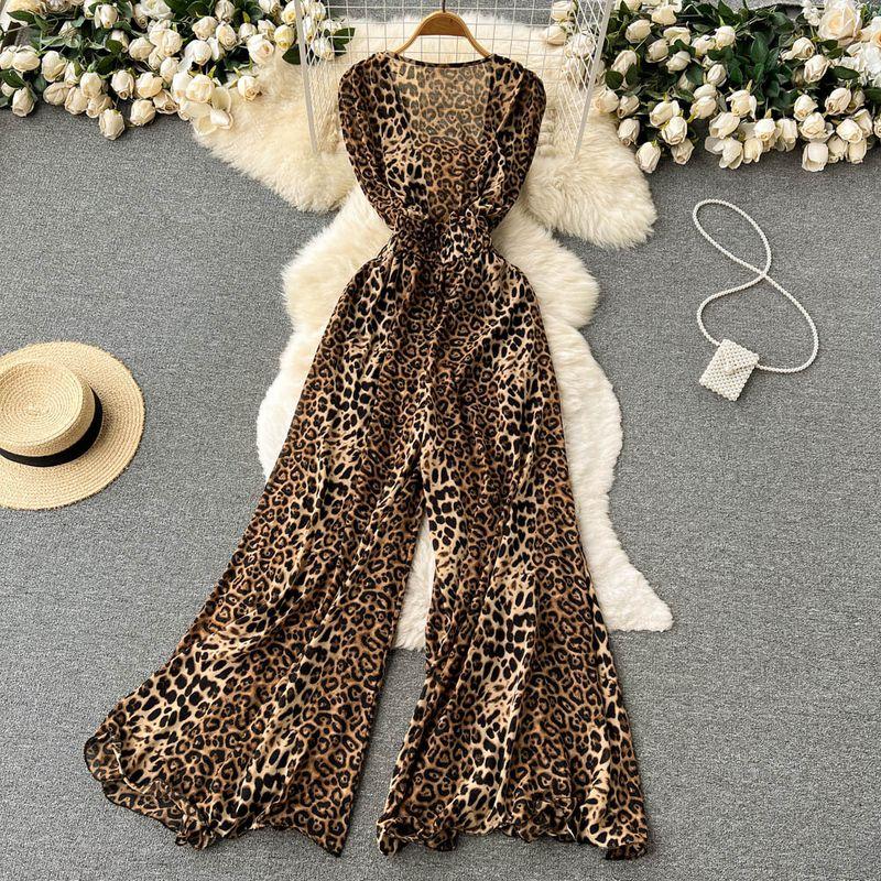 Fashion Ins Goddess Temperament Loose Big Hem Jumpsuit