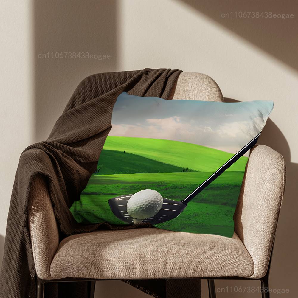 Sport Golf Ball Pillow Case Living Room Sofa Cushion Cover Suitable For Home Bedroom Decoration And Protector