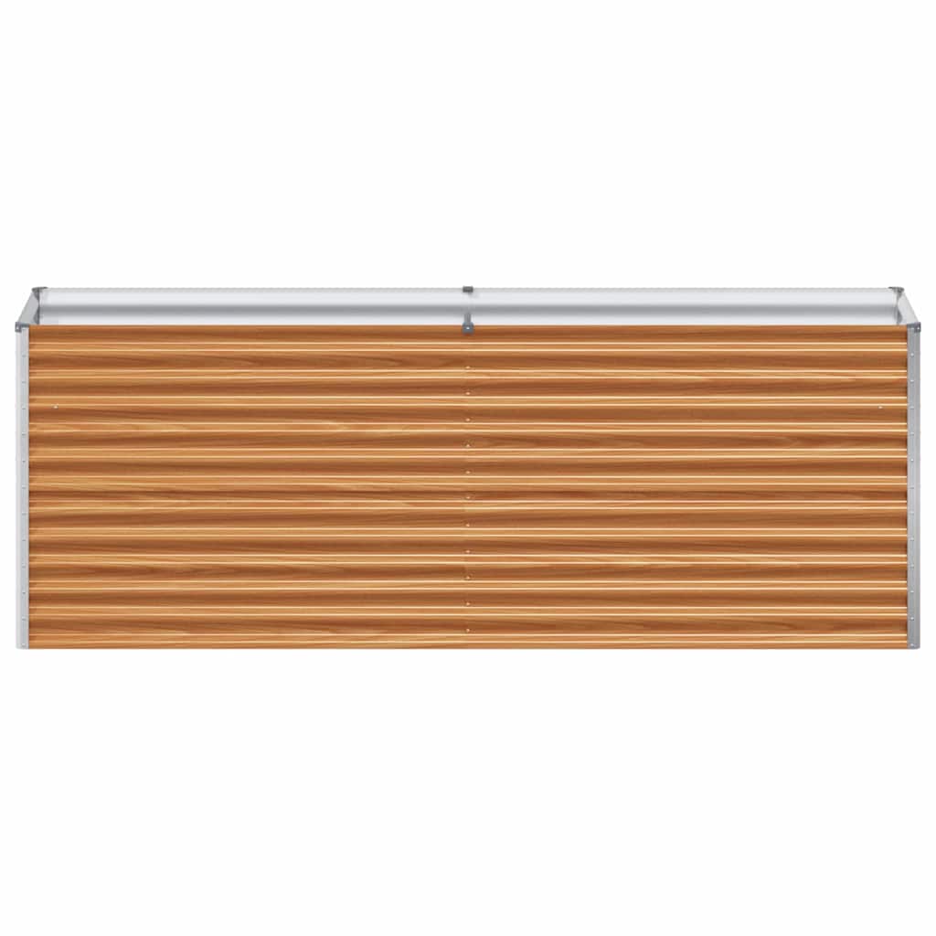 Raised Garden Bed Light Brown 195 x 50 x 68 cm Galvanized Steel