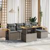 VidaXL Garden Lounge Set with Cushions 6 Pcs, Patio Sofas, Patio Furniture Set, Outdoor Furniture, Grey 3273496