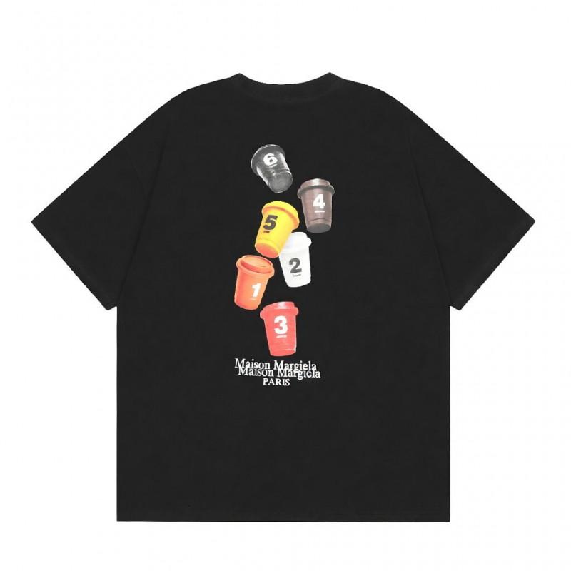 Digital Print MM6 Cotton T-Shirt Men Women Short Sleeve Casual Top 230g
