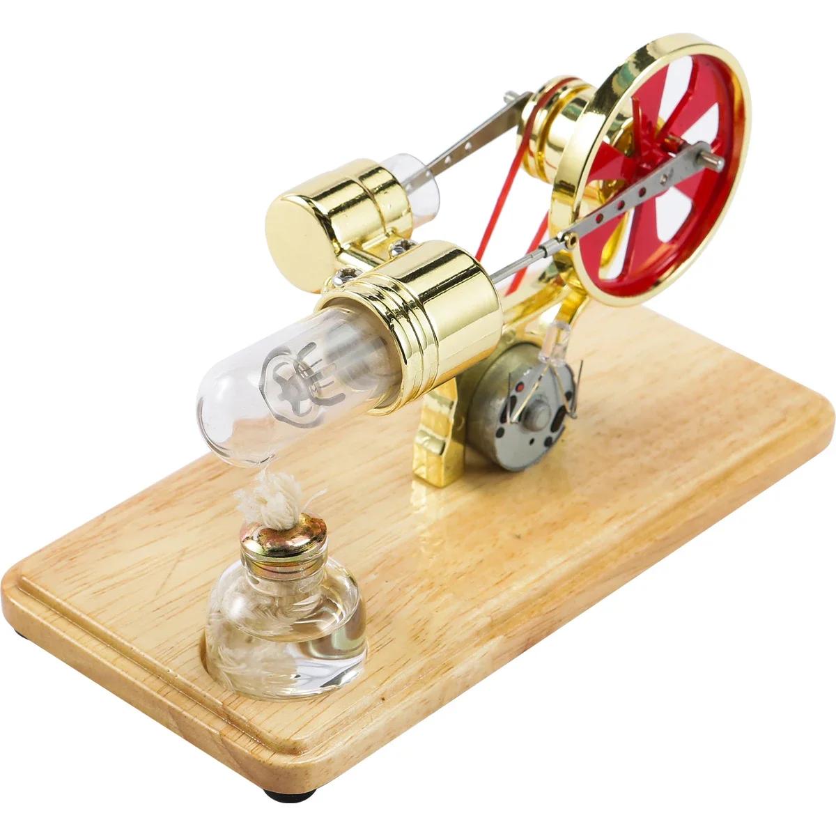Steam Heat Electricity Power Generator with LED Light Educational Hot Air Engine Motor Model Learning Science Experiment Toys oro