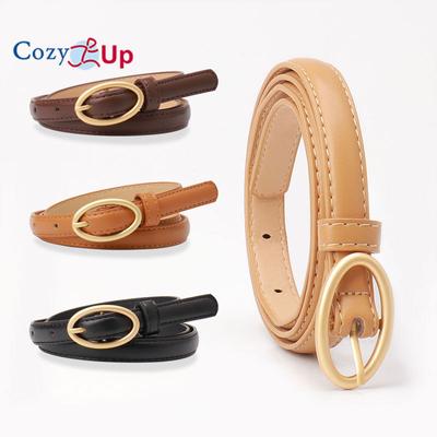 Women's Belts for Jeans Pants Fashion Gold Buckle Ladies Dress Belt