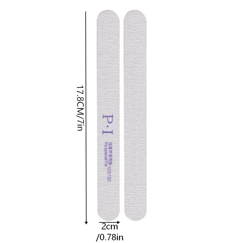 2PCS Double-sided Nail File 100/180/240 Grit Professional Sandpaper Cuticle Remover Buffer Files Manicure Tool Set