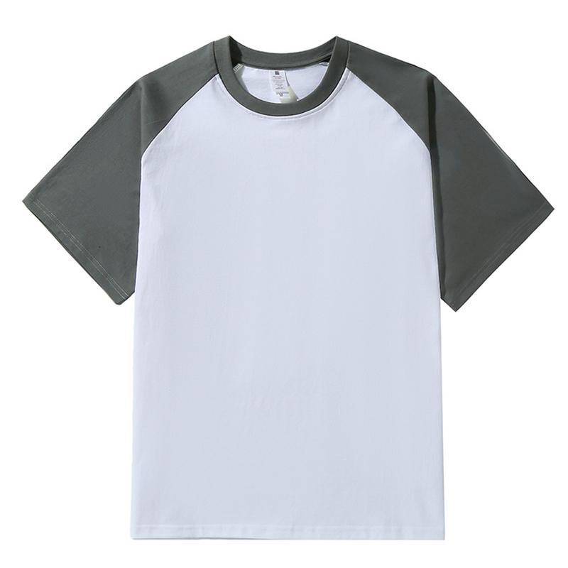 Zomer Unisex T-shirts Tops Tees Raglanmouw 100% Katoen Korte Mouw Streetwear Ronde Hals T-shirts KTB