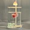 Shatterproof Acrylic Landscape Fish Tank LED Light Goldfish Tank Mini Desktop Fish Tank  for Kids
