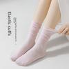 5 Pairs Pile Socks Middle Tube Open Month Socks Summer Thin Women's Socks Breathable Stockings Simple
