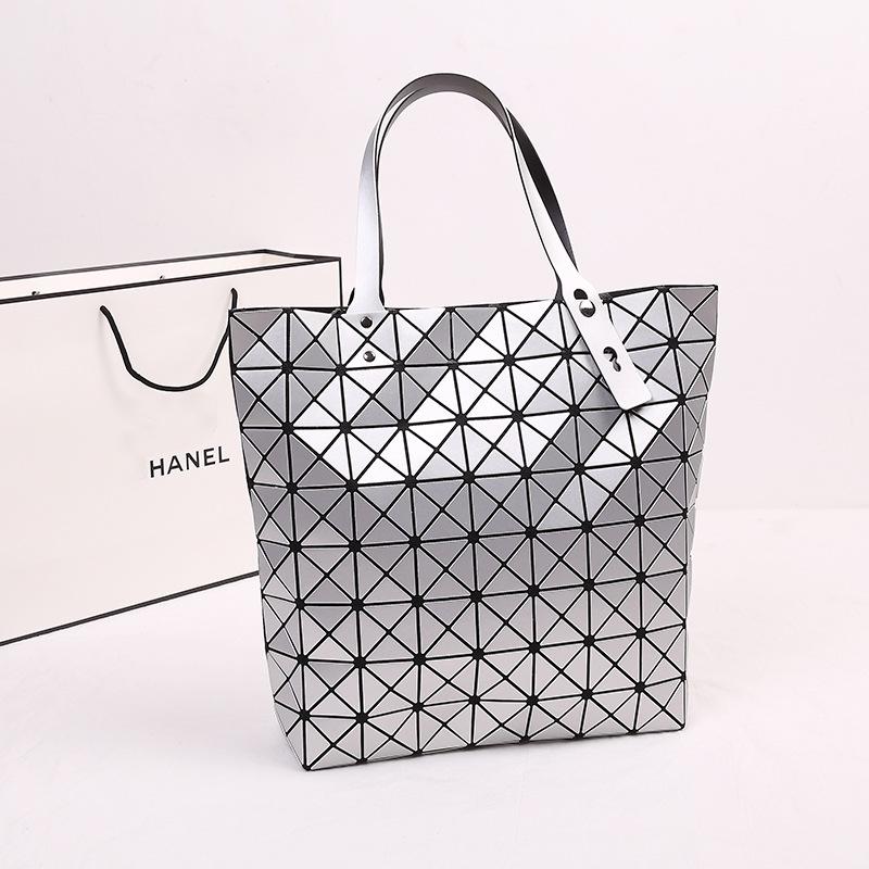 Summer Fashion Simple Diamond Women'S Bag Variety Geometric Splicing Folding Bag Women'S Tide Shoulder Portable