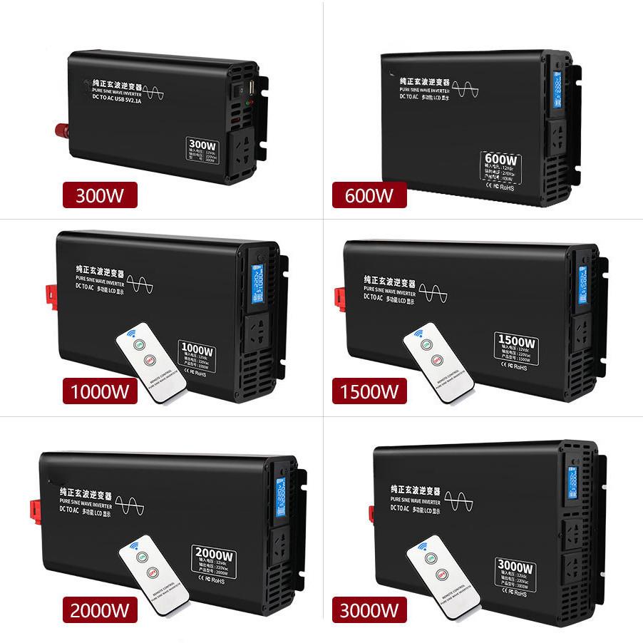 High Power Pure Sine Wave Inverter Portable Car Converter Universal Power Supply Voltage Transformer