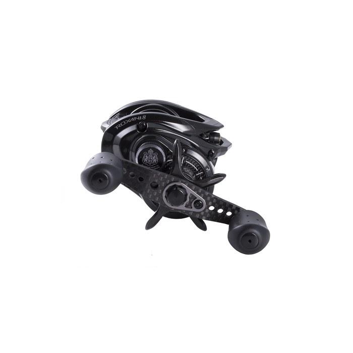 AbuGarcia ROXANI8 Right-Hand Baitcasting Reel, Carbon Handle, Saltwater Compatible, Black, High Gear (8.0:1), Max 83cm