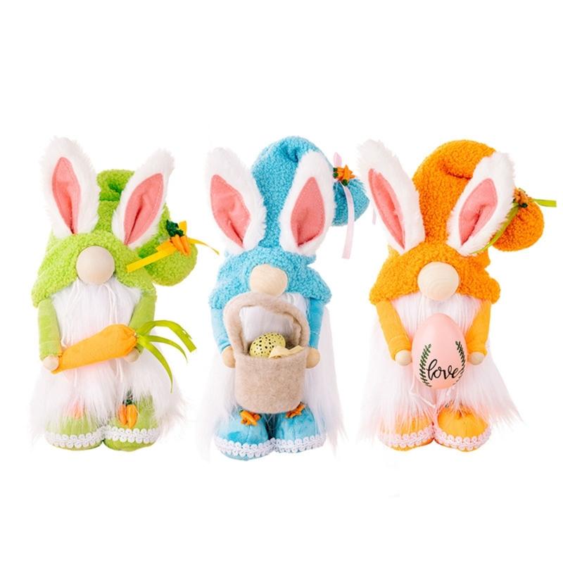 Easters Rabbit Ears Gnome Face less Doll Easters Desk Decorations Rabbit Plushes Dwarfs Toy Home Ornament Happy Easters 1