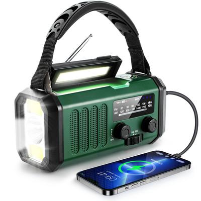Multifunctional Emergency Radio: Solar & Hand-Crank Charging, Portable Outdoor Preparedness