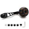 HEIGHTEN Reel Handle with Handle Compatible with and Abu Baitcasting Arch Gear Series Handle 38mm Knob Black 65/75mm & 80/90mm 38mm/42mm Knob,