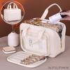 Pu Fashion Tote Women Makeup Bag Large Capacity Travel Organizer Cosmetic Toiletry Pouch Portable Zipper Make up Storage Bag