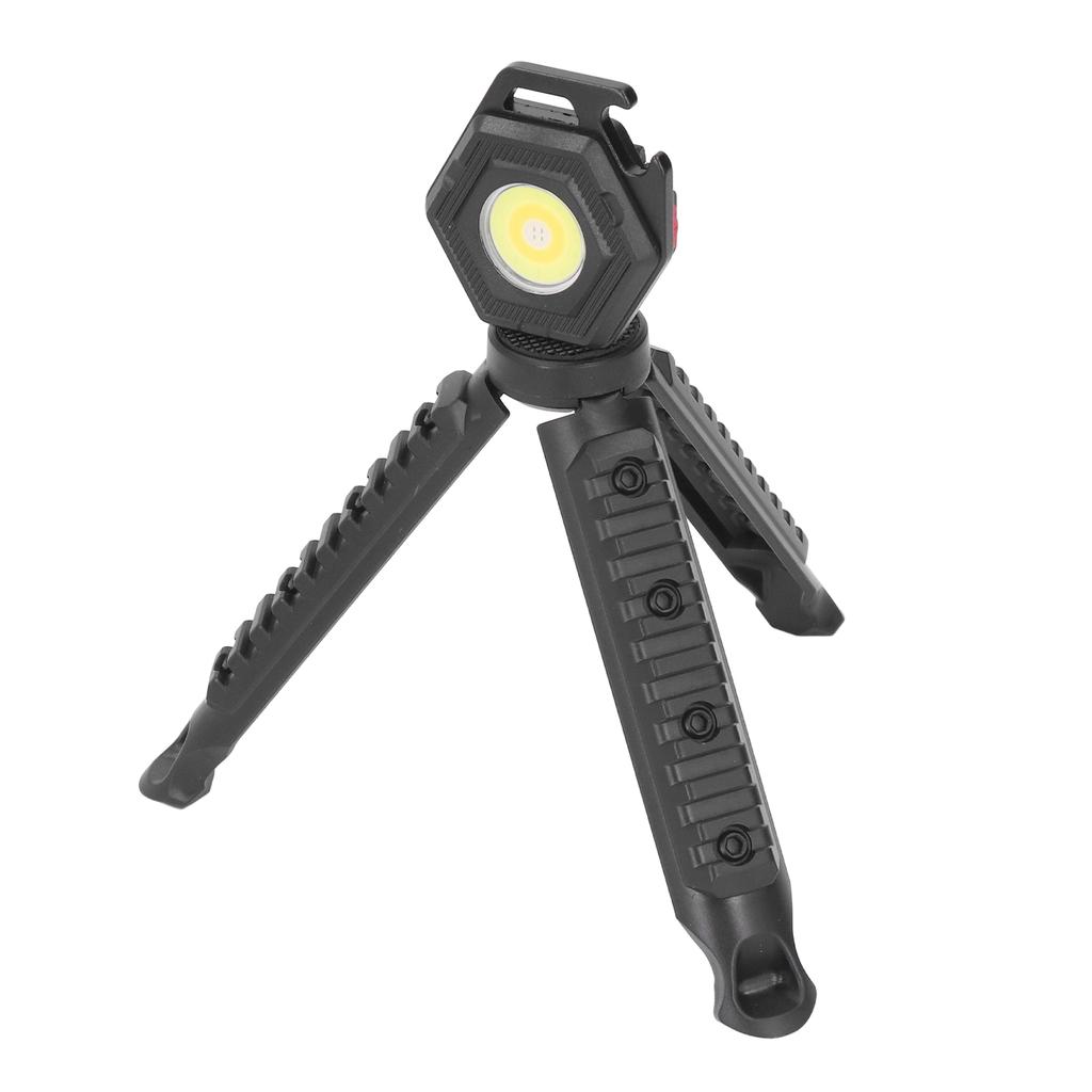COB Small Flashlight Rechargeable 4 Gears 500lm Keychain Light with Folding Bracket for Fishing