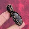 Silver Sheen Obsidian Pendant Copper Wire Wrapped Pendant Genuine Gemstone Handmade Pendant Wire Wrap Jewelry Gifts for Wife Copper Jewelry