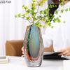Gradient Glazed Glass Vase Desk Decoration Hydroponics Flower Pots Decorative Flower Arrangement Modern Home Decor Floral Vases