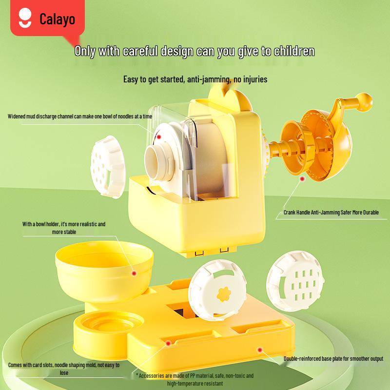 Caleyou Ultra-Light Non-Toxic Clay Noodle Maker - Safe Children's Toy