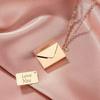 Personalized Titanium Steel Love Letter Necklace - Engravable Fashionable Women's Clavicle Chain