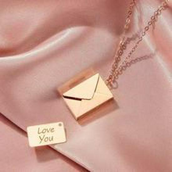 Personalized Titanium Steel Love Letter Necklace - Engravable Fashionable Women's Clavicle Chain
