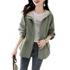 Women’s Petite High-End Hooded Jacket - 2025 Spring/Autumn, Korean & British Style