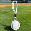 Sports Fan Keychain: Leather Basketball, Baseball, Football Charms - World Cup Bag Pendant & Gift