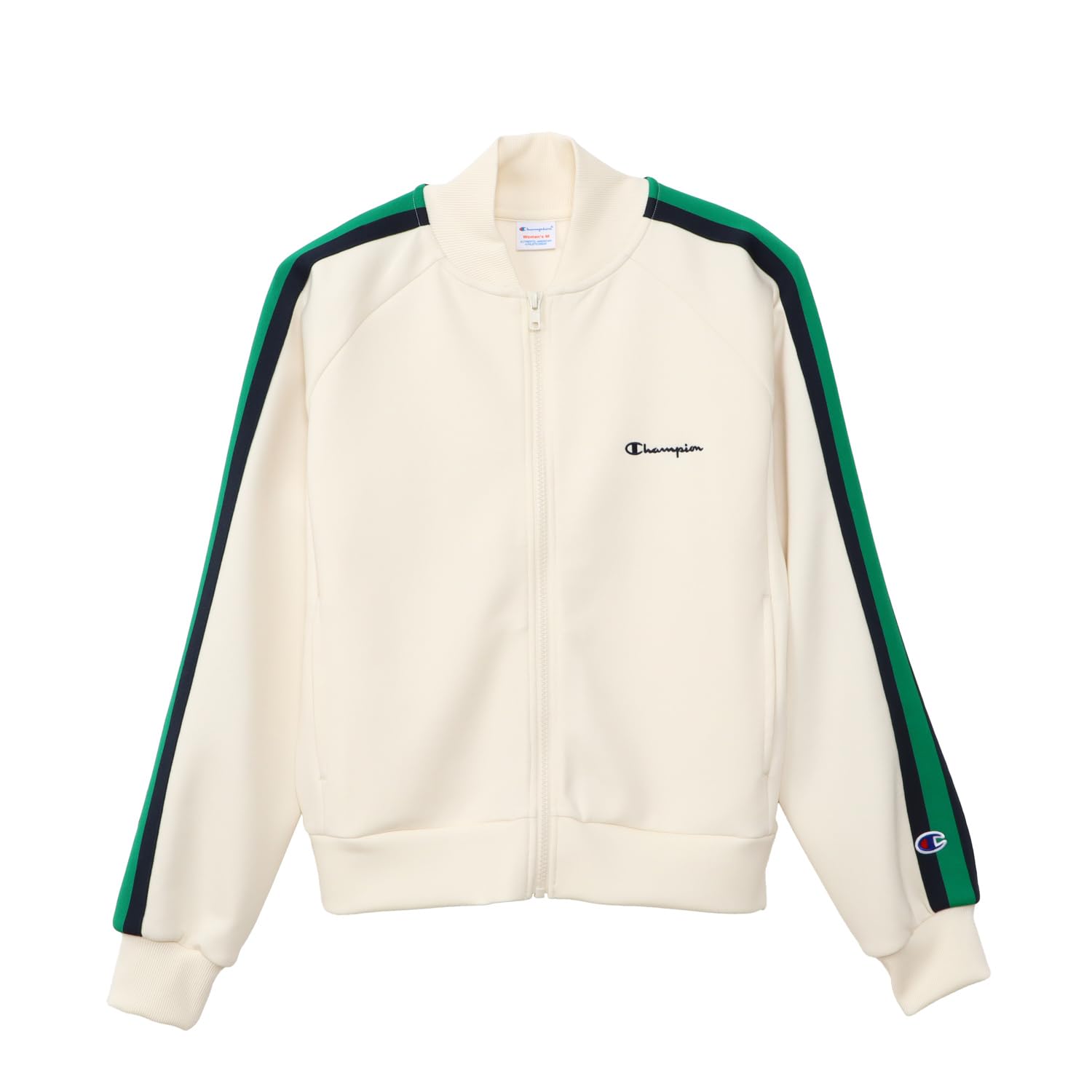 

Базовый кардиган на молнии с длинным рукавом Champion с вышивкой, бледно-белый, женская толстовка, CW-B003