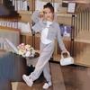 Girls' Sweet Cool Knit Cardigan & Pants Casual Set