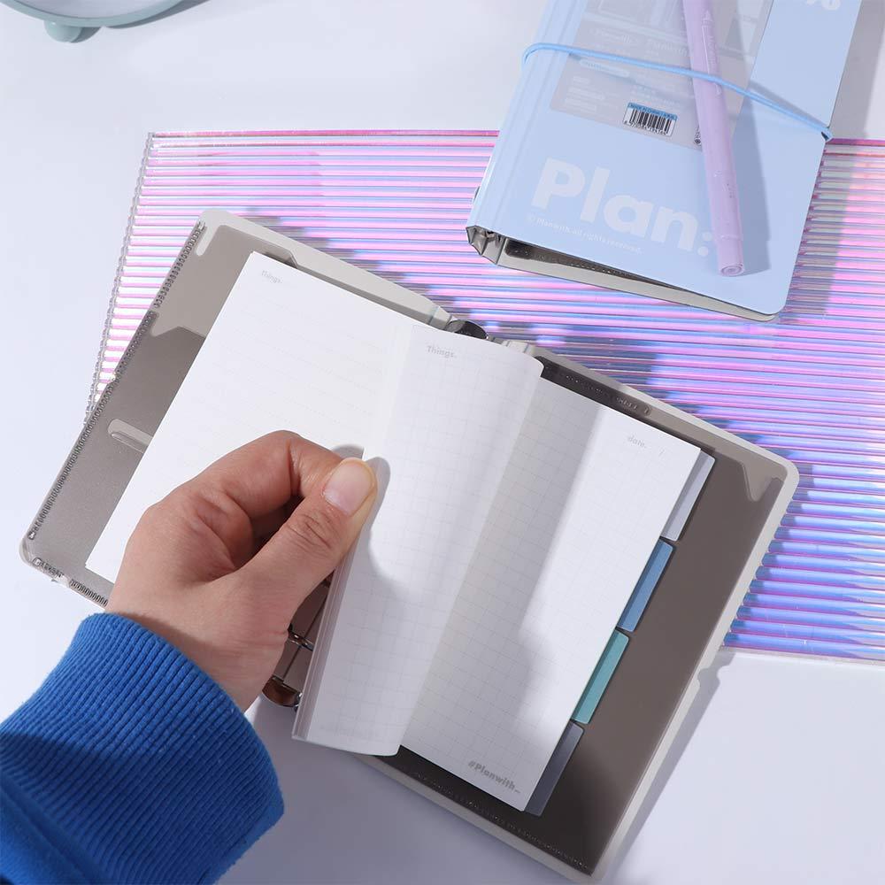 6 Ring Loose Leaf Portable Handbook Mini Diary Book Practical Mini Pocket Notebook Office