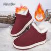Non-Slip Thick Sole Winter Warm Cotton Shoes for Women Indoor Soft Bottom Plush Lined Fuzzy Ankle Boots Size 36-43 Comfortable