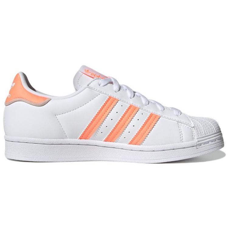 Adidas Originals Superstar Comfortable Casual Low-Top Sneakers Women Sneakers White Orange GX1834