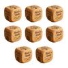 1/2/3/5/6/8Pcs Wooden Quilter Dice with 6 Engraved Quilting Tasks Solid Wood Quilting Embroidery Knitting Projects Baking Drinking Decision Dice Tools