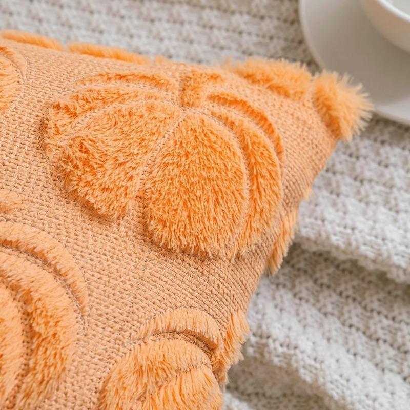 Pumpkin Embroidery Plush Pillowcase Halloween Cushion Headboard Pillow Chair Cushion Cover Halloween Party Supplies