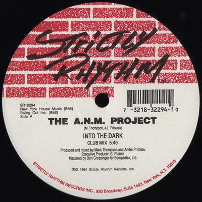 Δίσκος 12 ιντσών A.N.M. ΕΡΓΟ - Into The Dark SR12294 Strictly Rhythm 1994 ΗΠΑ Χορευτική & Ηλεκτρονική Μεταχειρισμένο