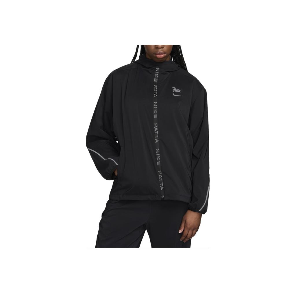 Nike X Patta SS24 Pohodlná Módní Sportovní Bunda s Dlouhým Rukávem Unisex Svrchní Oblečení Černá FJ3088-010