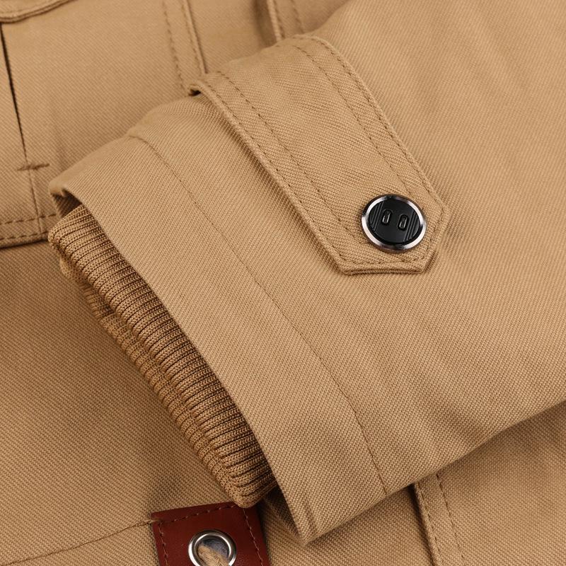 Chaqueta Casual de Invierno con Capucha para Hombre de Talla Grande, Chaqueta Gruesa de Forro Polar Mediana y Larga