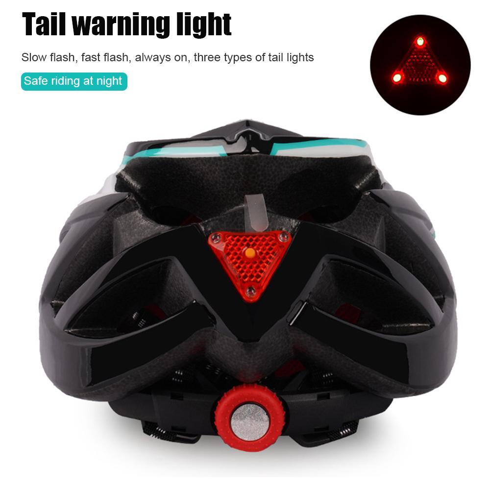 Bike Helmet Cycling Helmet with Led Rear Light Mountain Road Bike Helmet for Men Women